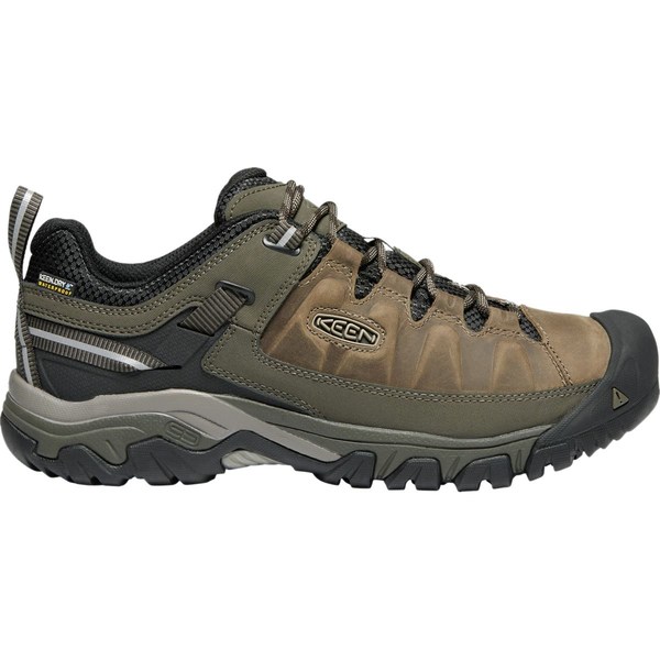 キーン メンズ ハイキング スポーツ Targhee III Waterproof Leather Hiking Shoe Bungee Cord/Black