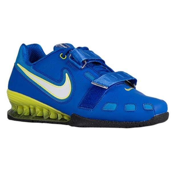 ナイキ メンズ フィットネス・トレーニング シューズ・靴【Nike Romaleos II Power Lifting】Hyper Cobalt/White/Electric Yellow