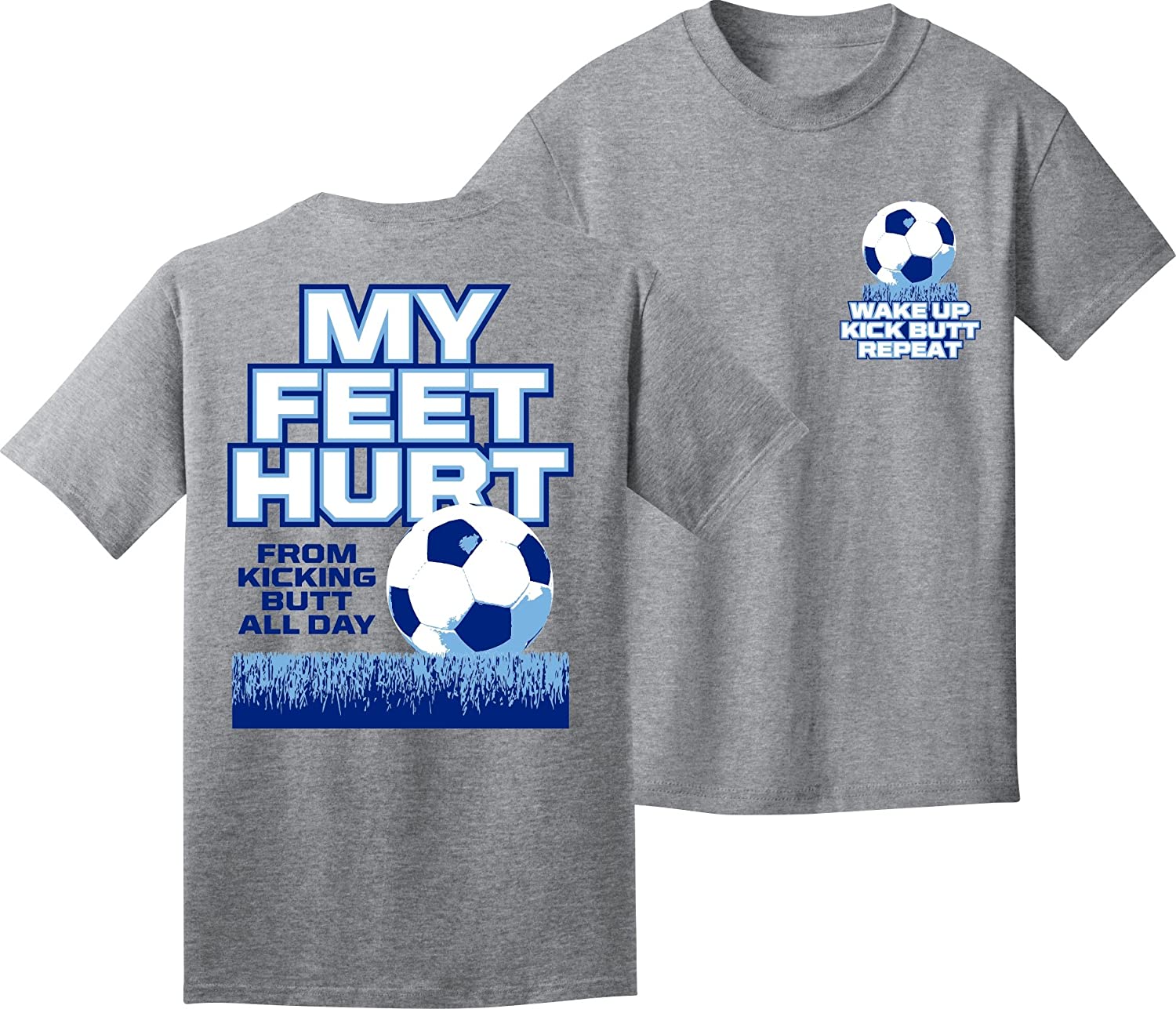 Soccer Tシャツ: My Feet hurt-soccer B00V73DEFMスポーツグレー Adult Small 