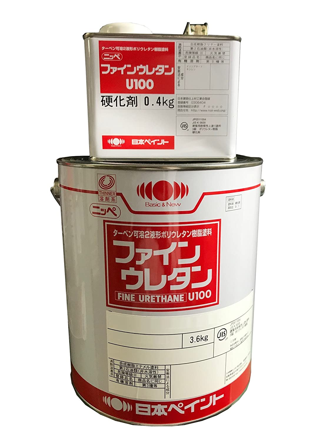 日本ペイント ファインウレタンU100 4kg (NP-FineUrethaneU100-95-90A-4KG) B077XFX6RC 
