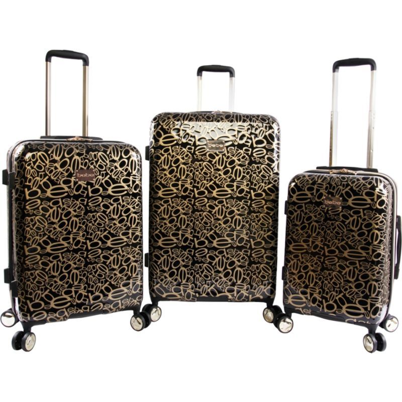 ベベ メンズ スーツケース バッグ Annabelle 3 Piece Set Suitcase with Spinner Wheels Black/Gold